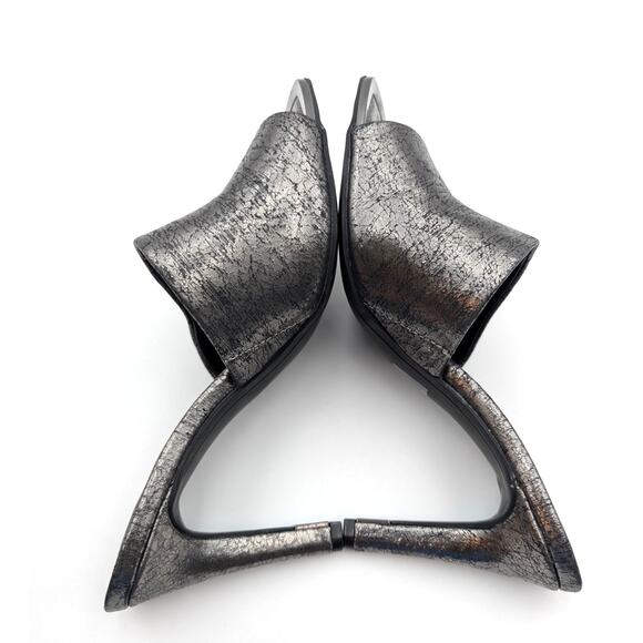 DKNY Bronx Open Toe Pump Heel Sandal Women's Dark Gunmetal Size US7M EU37.5B - Picture 5 of 10